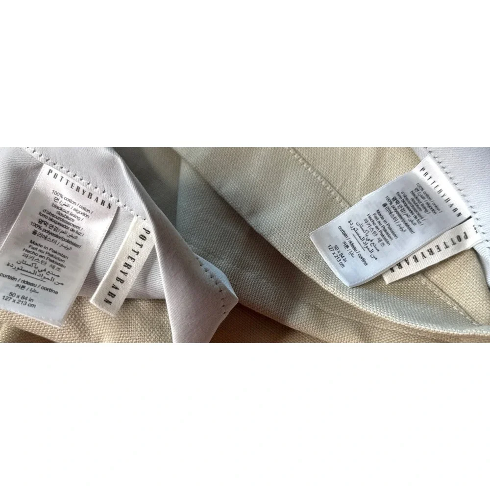 Pottery Barn Blackout Curtain Panels Oatmeal Beige 50